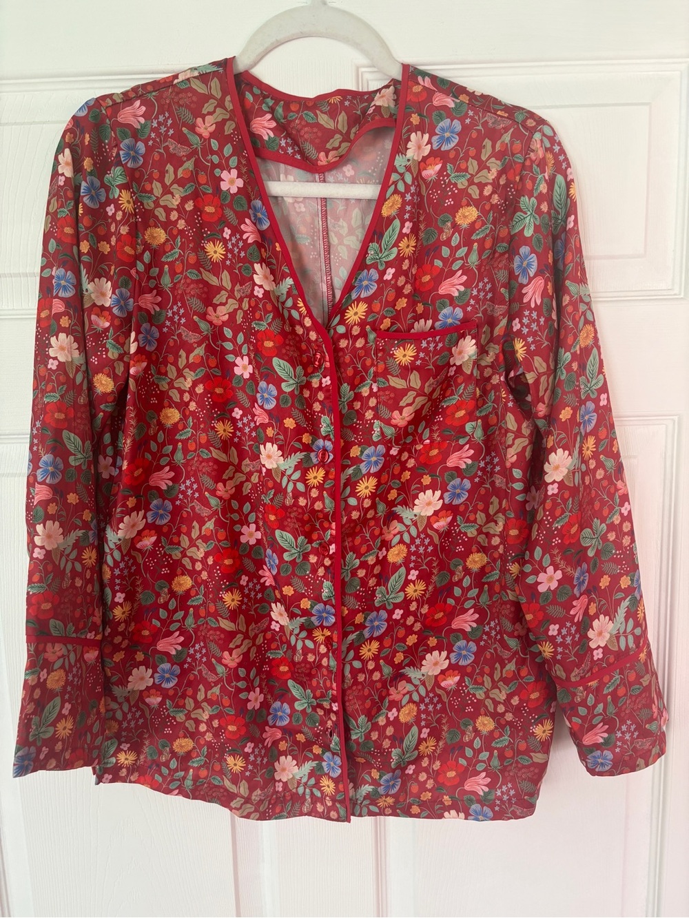 Rifle Paper Co. x Summersalt Strawberry Fields Cloud 9 Pajama Top